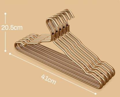 Non-Slip Aluminum Clothes Hangers Space-Saving Closet Organizer Rust-Resistant Lightweight Garment Hanger Set for Bedroom Wardrobe