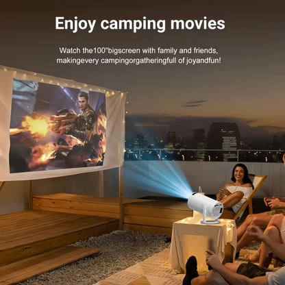 Compact Mini Projector | 1080P Wireless Streaming with 180° Rotation | Perfect for Home and Outdoor Use