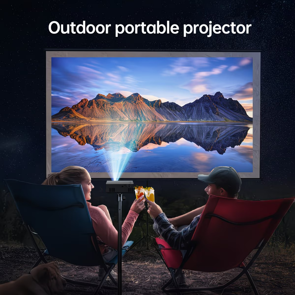 Compact Mini Projector | 1080P Portable Home Theater with Built-in Speaker for Stunning Clarity