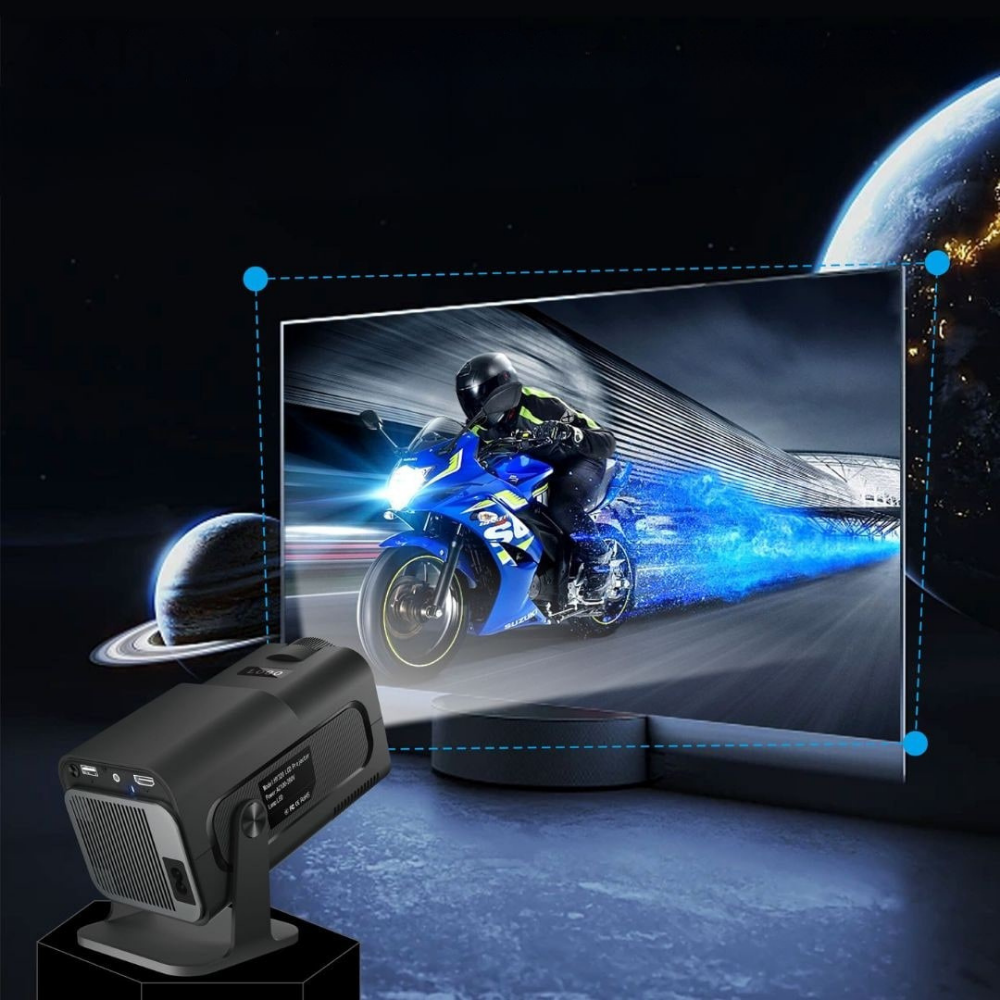 Smart Mini Projector | WiFi & Bluetooth Connectivity for Seamless Streaming | Portable Design for Home Entertainment