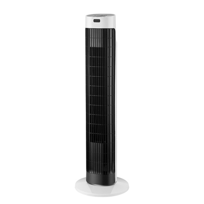 Tower Fan Bladeless Design with Remote | Quiet Oscillating Air Circulator 3-Speed Settings 12-Hour Timer LED Display | Safe Cooling for