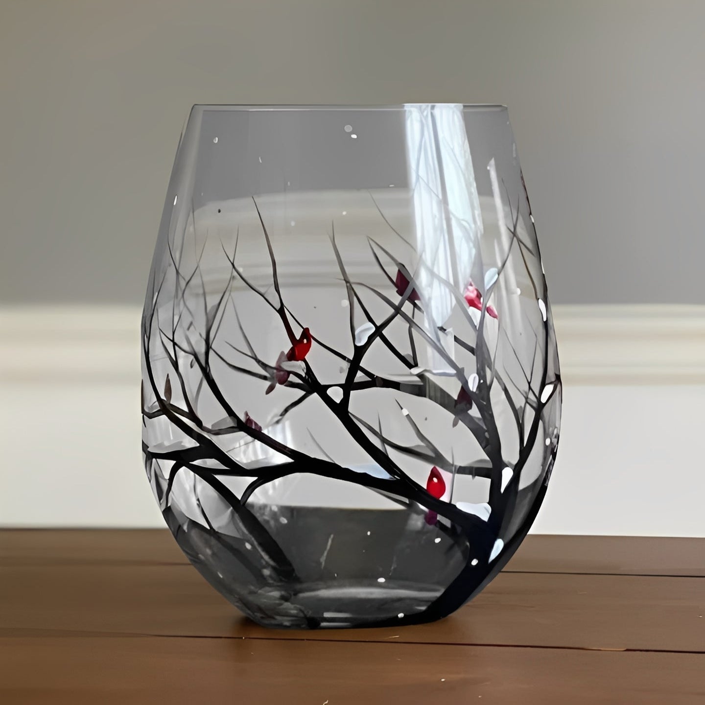 Colorful Seasonal Tree Wine Glass 12oz - Ortekor