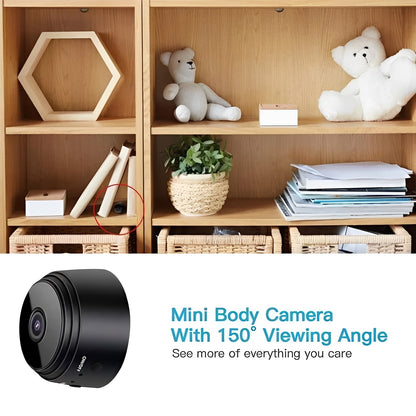 Compact Wireless Camera with Strong Magnet and 1080p Video