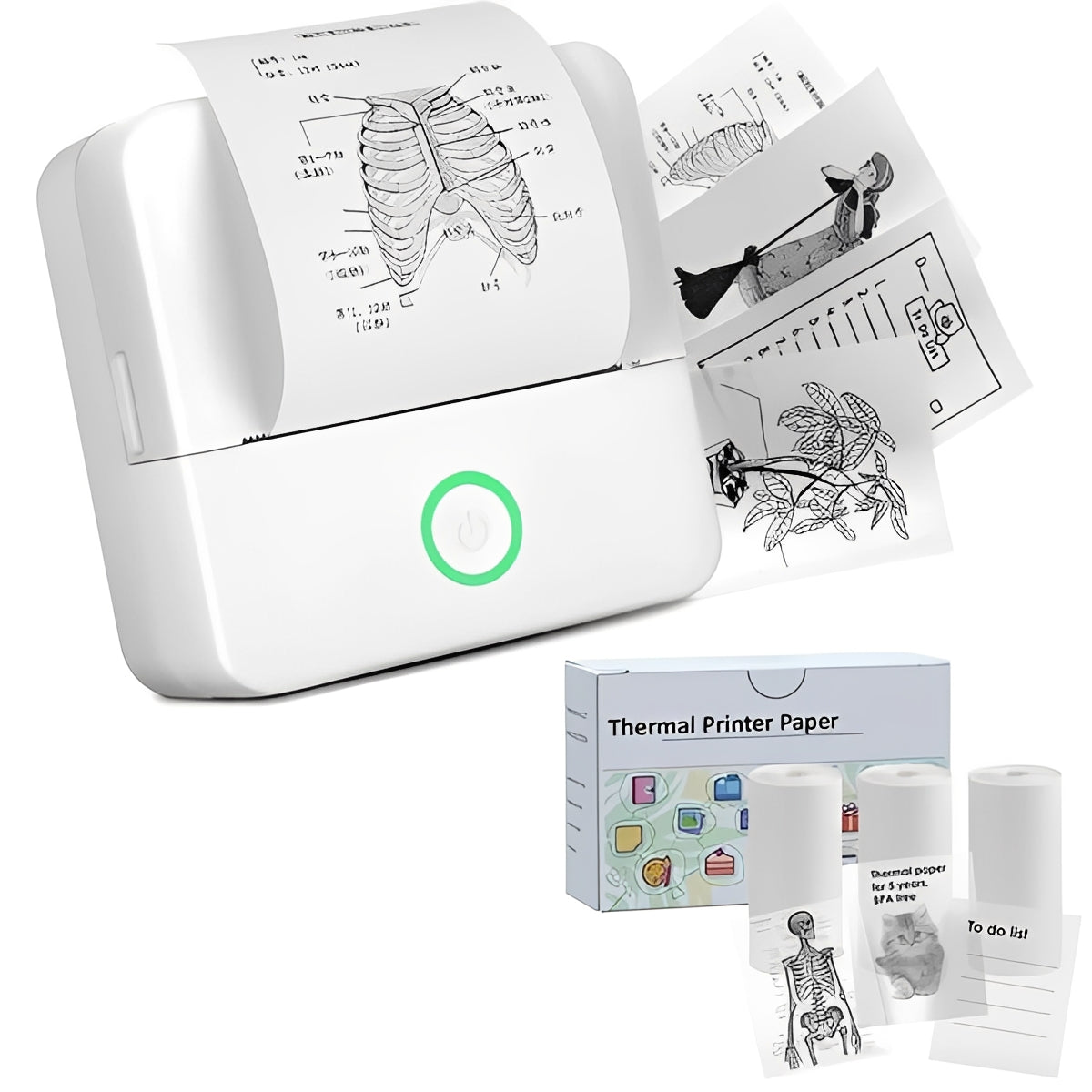 Wireless Compact Photo Sticker Printer with Bluetooth