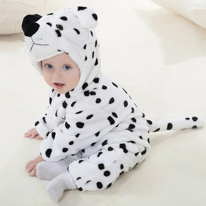 Soft Baby Animal Onesie Costume with Hood – Full-Zip Fleece Outfit for Infants & Toddlers – Home, Playdates & Photo Ops