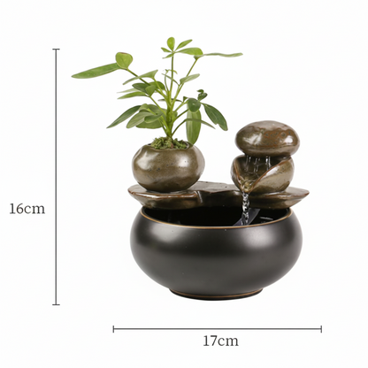 Ceramic Pet Water Fountain – Whisper-Quiet Flow Design for Cats & Small Dogs – Filter-Free Hydration Station – Easy-Clean Bowl for Indoor
