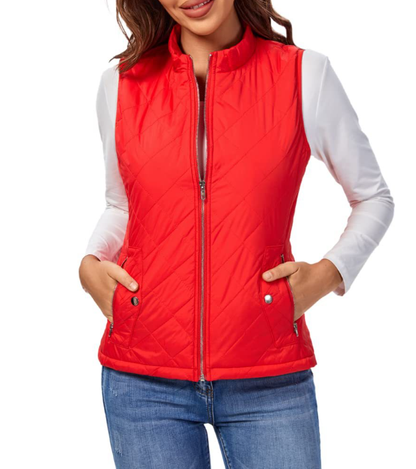 Lightweight Quilted Zip-Front Vest for Women – Casual Layering Piece for Spring & Fall