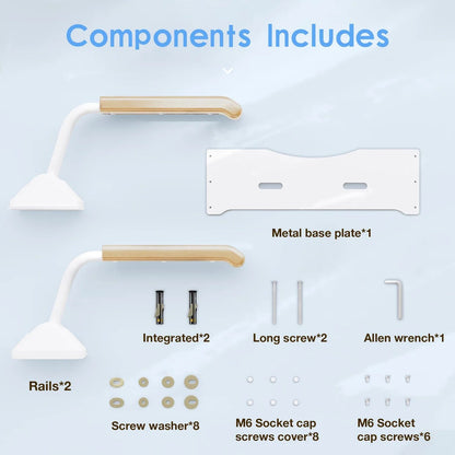 Sturdy Bathroom Grab Bar with Support Handles