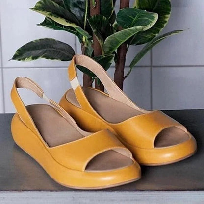 Comfortable Summer Open Toe Flat Sandals with Stretch Strap