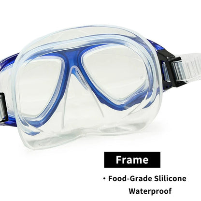 Durable Dive Mask with Flexible Rubber Strap
