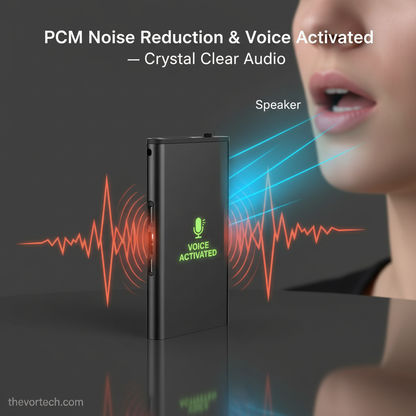Compact Digital Recorder with Voice Activation – Portable Audio for Meetings, Interviews, Lectures