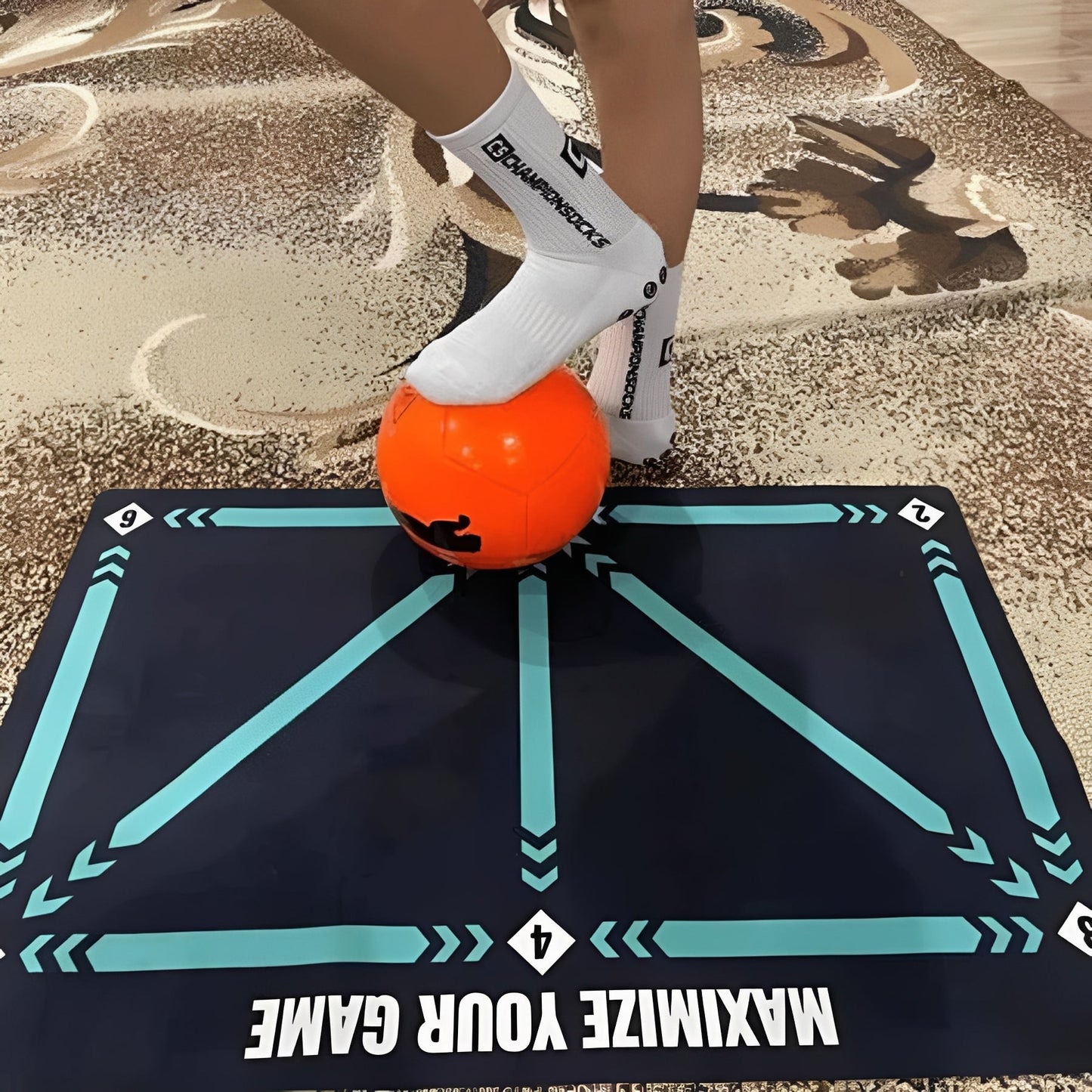 Pro Soccer Practice Mat with Online Coaching Videos