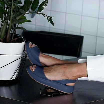 Comfortable Summer Open Toe Flat Sandals with Stretch Strap