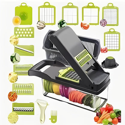 Multi Functional Veggie Chopper with Safety Handle and Box