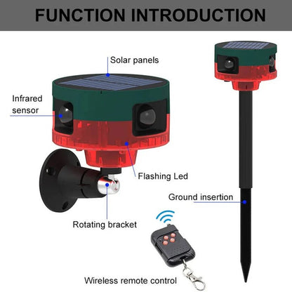 Outdoor Motion Activated Animal Deterrent with Wide Coverage