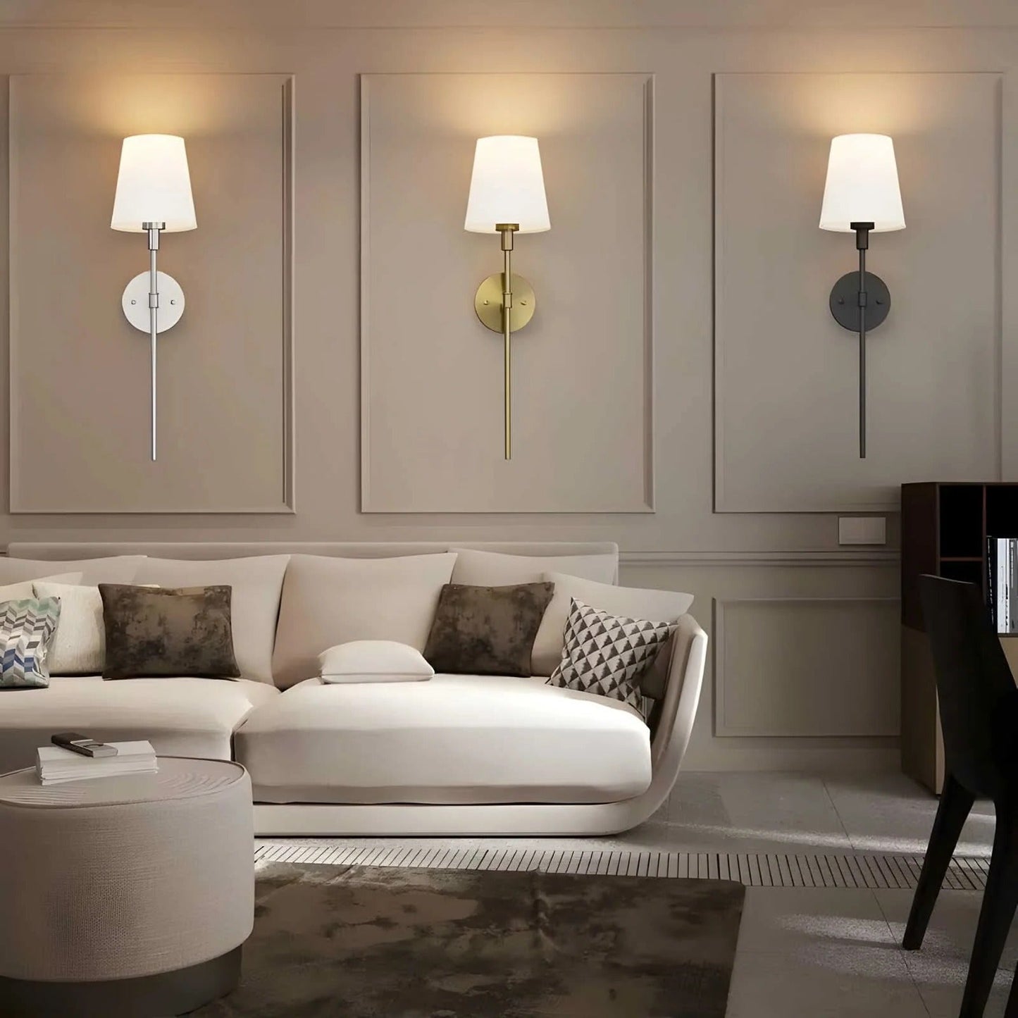 Easy Install Cordless Wall Lights Set of 2