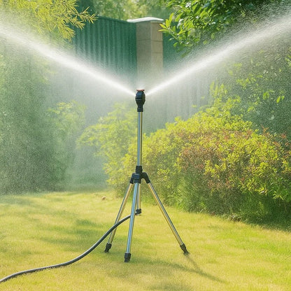 Telescoping Lawn Sprinkler with Stand – Adjustable 360-Degree Water Distribution for Yards Gardens & Large Areas