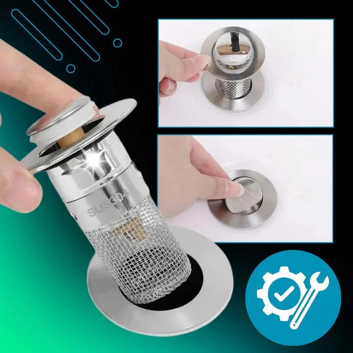 Easy Install Sink Plug with Soft Seal and Strainer