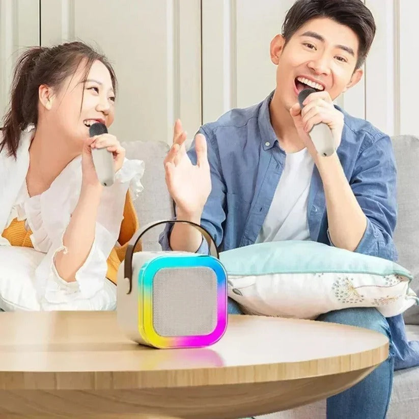 Portable Karaoke System with Bluetooth and Microphone