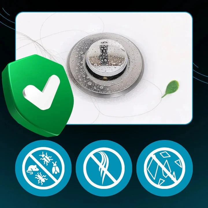 Easy Install Sink Plug with Soft Seal and Strainer