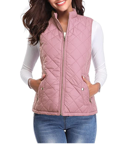 Lightweight Quilted Zip-Front Vest for Women – Casual Layering Piece for Spring & Fall
