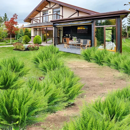 Outdoor Faux Fern Bush – Weatherproof Synthetic Greenery for Porch, Patio & Yard Decor