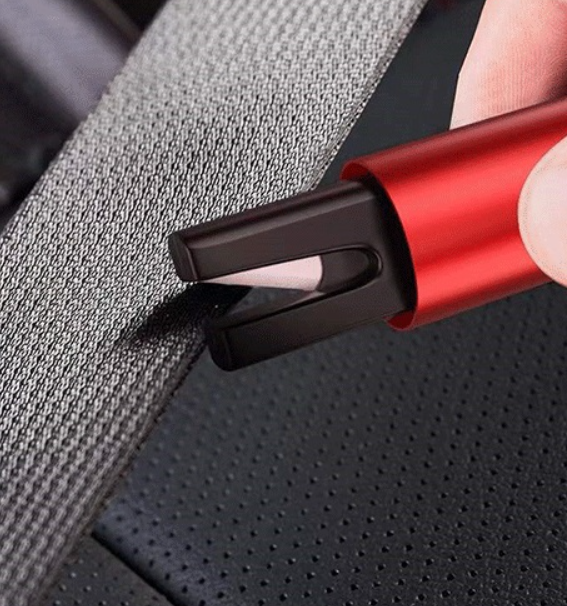 Vehicle Safety Rescue Device with Window Breaker & Strap Cutter for Auto Emergencies 2-Pack Metal
