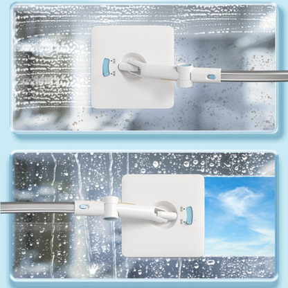 Telescoping Glass Scrubber Tool for High Windows & Skylights – No-Ladder Extension Wand with Microfiber Head for Streak-Free Shine on Doors,