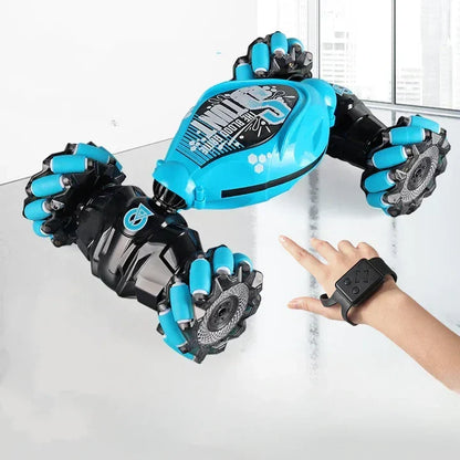 Hand Gesture Controlled Off-Road Monster Truck 4WD All-Terrain RC Vehicle for Kids and Adults Indoor Outdoor Racing Blue Red Gray