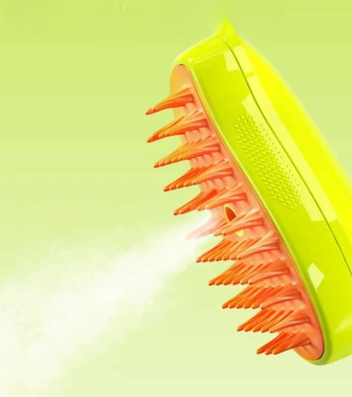 Rechargeable Vapor Grooming Brush for Dogs & Cats with Massage Bristles - Cordless USB Pet Comb Reduces Shedding & Static for Long Haired