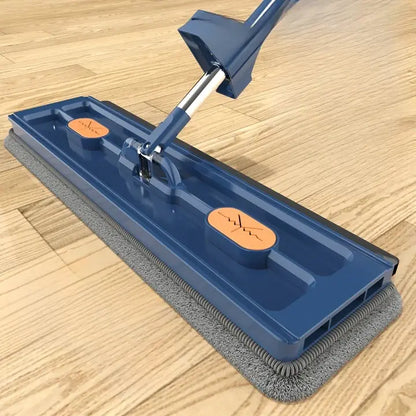 Rotating Flat Mop with Hands-Free Wringing System for Hardwood Tile Laminate | Triangle Head Corner Cleaner | Microfiber Floor Cleaning