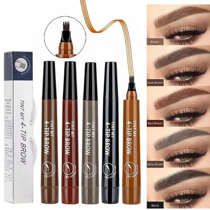Precision Tip Brow Pencil Long-Lasting Waterproof Makeup for Natural Fuller Arches Microblading Effect