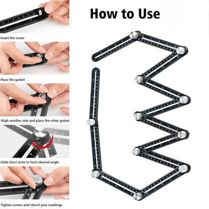 Adjustable Template Tool for Tiles, Flooring & Woodworking – Contour Duplicator with Locking Pins for Angles & Irregular Shapes – Heavy-Duty