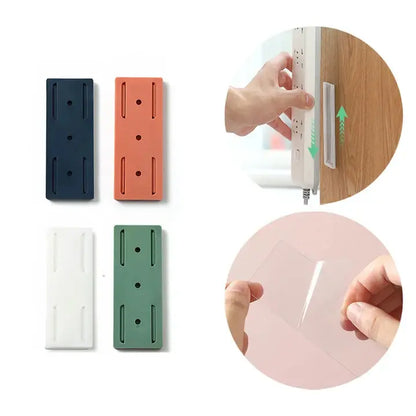 Adhesive Power Strip Holder Wall Mount Organizer Cable Management System for Router Modem Home Office 10-Pack