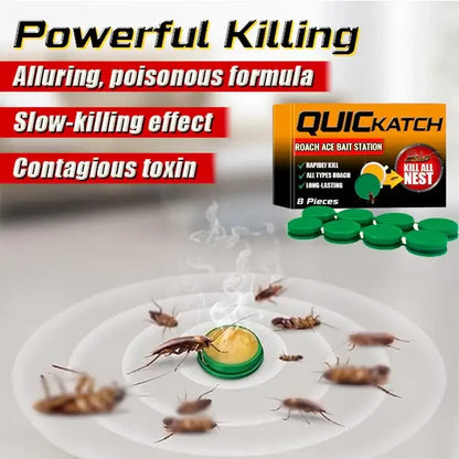 Roach Gel Bait Station Trap for Kitchen Home Pest Control Colony Elimination Insect Killer Indoor Outdoor Use Effective Cockroach Exterminat