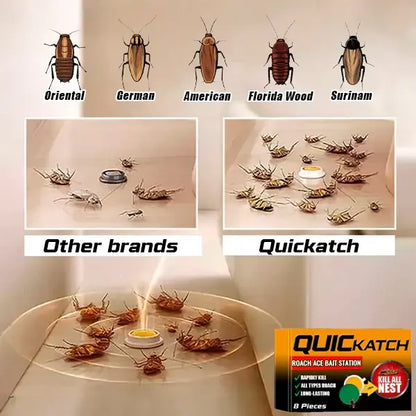 Roach Gel Bait Station Trap for Kitchen Home Pest Control Colony Elimination Insect Killer Indoor Outdoor Use Effective Cockroach Exterminat