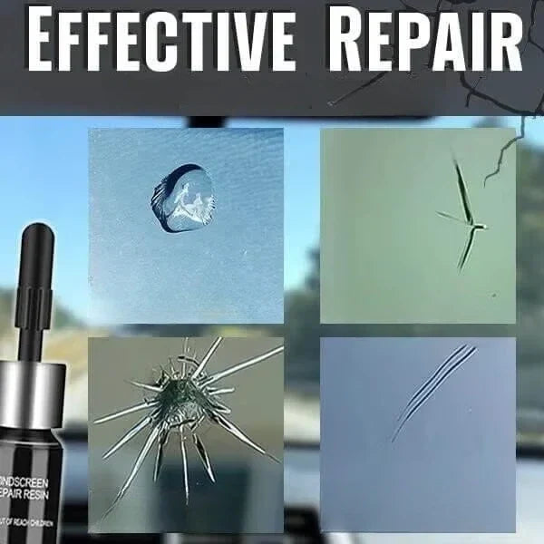 Windshield Crack Repair Kit DIY Auto Glass Chip Fix Tool for Car Window Home Clear Resin Adhesive System