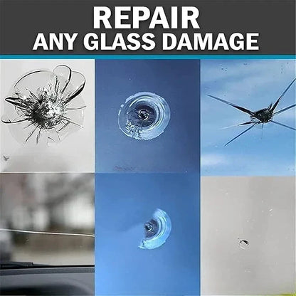 Windshield Crack Repair Kit DIY Auto Glass Chip Fix Tool for Car Window Home Clear Resin Adhesive System