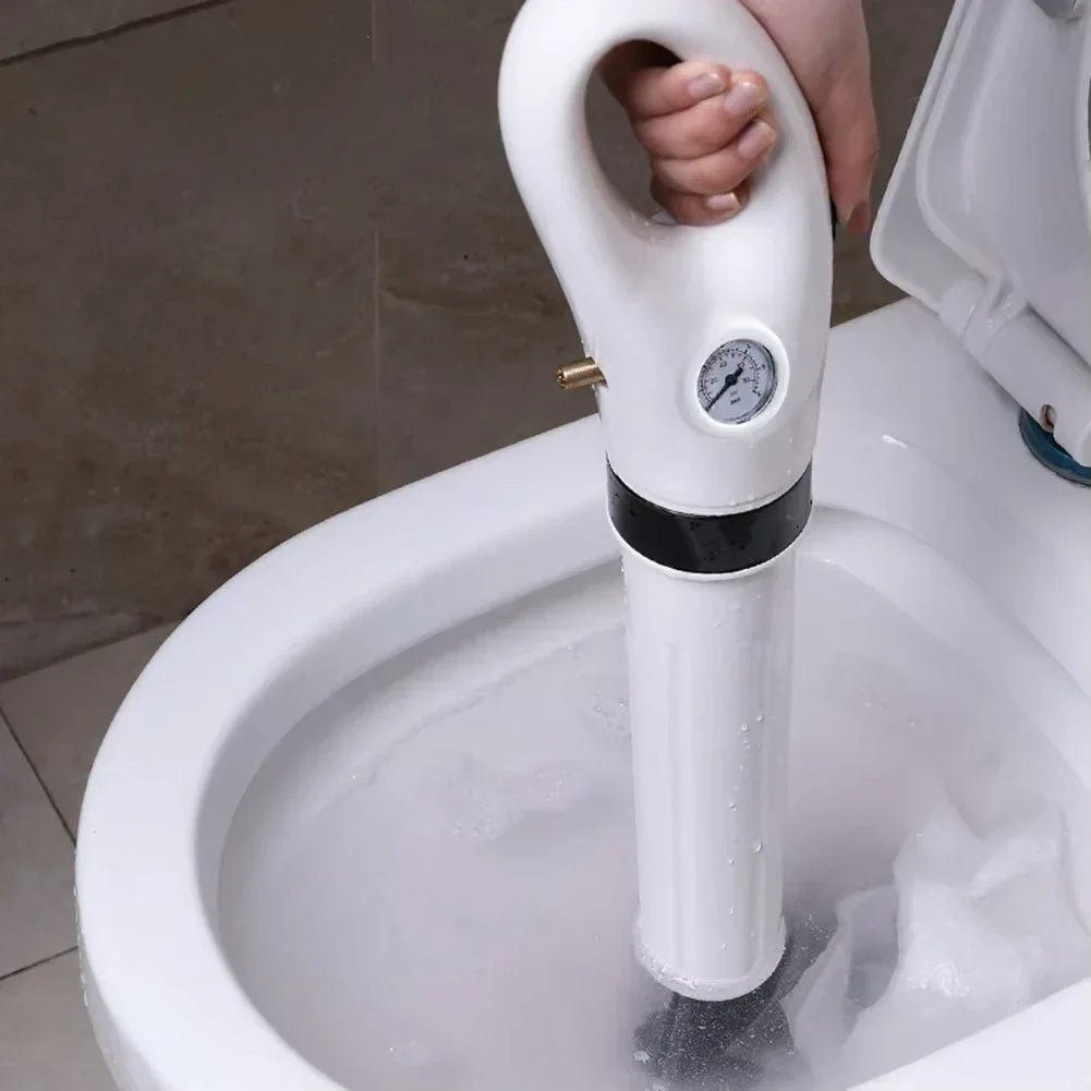Pneumatic Drain Blaster Tool with Multiple Attachments for Toilets, Sinks & Tubs – Air-Powered Unclogger Kit for Home Plumbing Maintenance