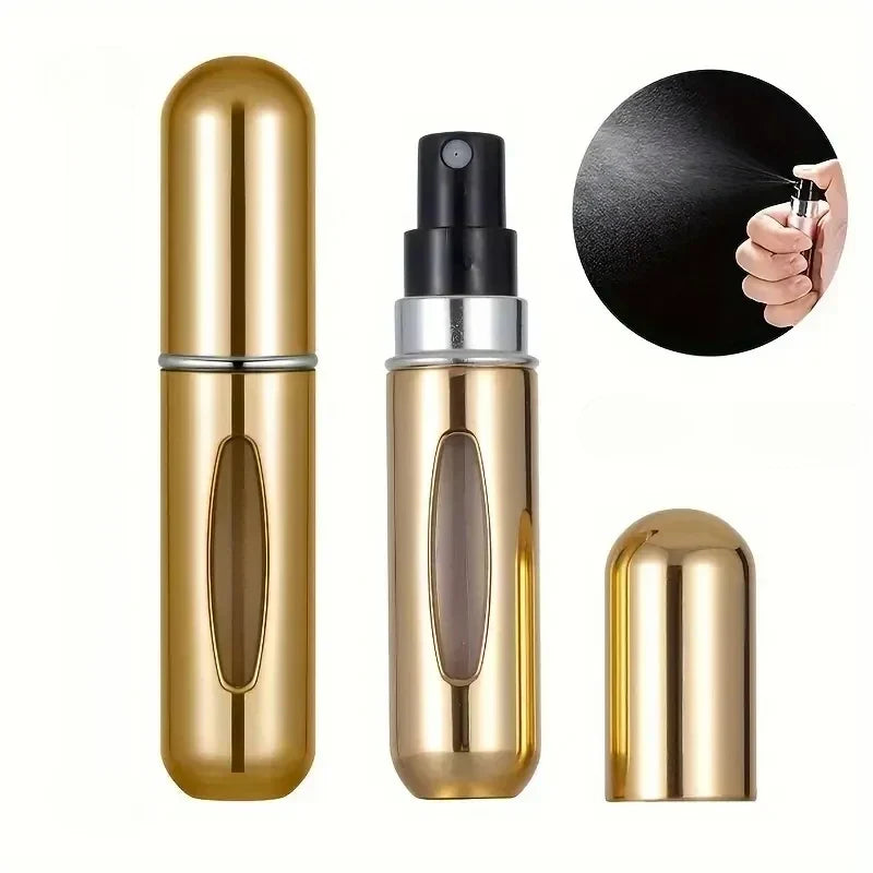Travel Fragrance Atomizer Bottle with Easy Refill System for Purse or Gym Bag – Leak-Proof 8mL Scent Holder for Daily Touch-Ups and On-the-G