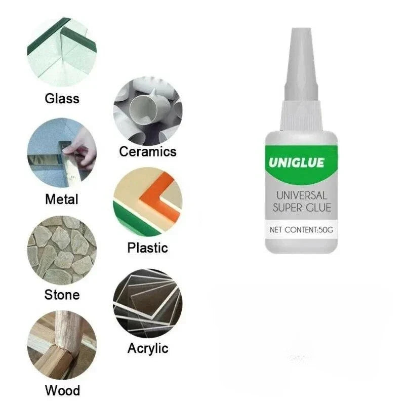 Industrial-Strength Adhesive for Glass, Ceramic, Plastic, Leather & More – Fast-Drying All-Purpose Bonding Solution for Household Repairs