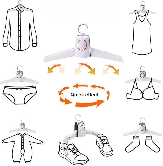 Electric Garment Dryer Hanger for Travel & Small Spaces with Warm Air Circulation for Clothes, Undergarments & Gym Wear