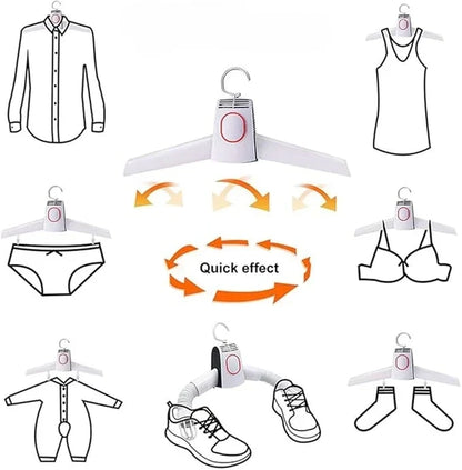 Electric Garment Dryer Hanger for Travel & Small Spaces with Warm Air Circulation for Clothes, Undergarments & Gym Wear