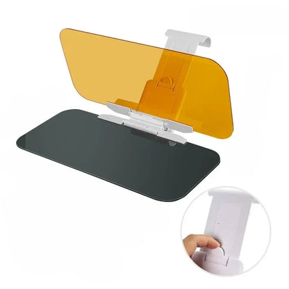 Clip-On Glare Shield for Car Windshield Sun Visor – Day & Night Vision Extender for Driving Safety