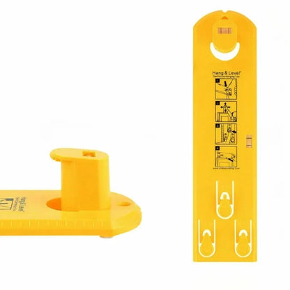 Picture Hanging Tool with Integrated Level for Straight Wall Art Placement and Accurate Nail Marking for Home Gallery Displays