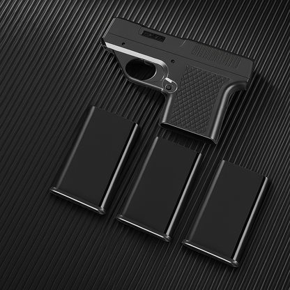 Pistol Windproof Butane Lighter with Hidden Compartment for Keys, Cash & Valuables | Refillable Torch Flame | Collectible Novelty Design