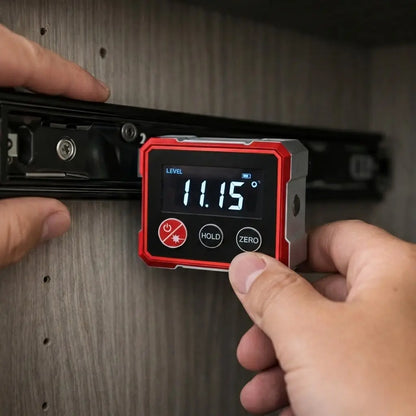 Magnetic Angle Finder with Dual Laser Lines for Walls, Shelves & TV Mounting - Precision Slope Meter for DIY Home Projects & Leveling