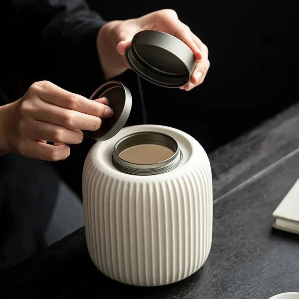 Pet Ashes Container with Locking Ceramic Lid