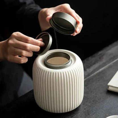 Pet Ashes Container with Locking Ceramic Lid