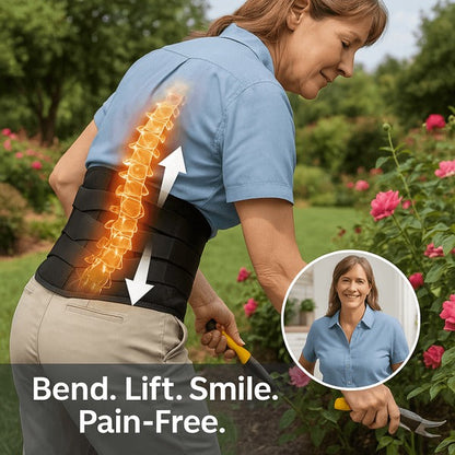 Flexible Lower Back Support Belt with Metal Stays